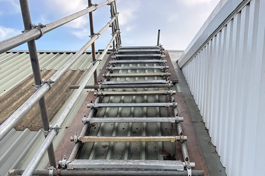 Roof access scaffolding in Chester-le-Street